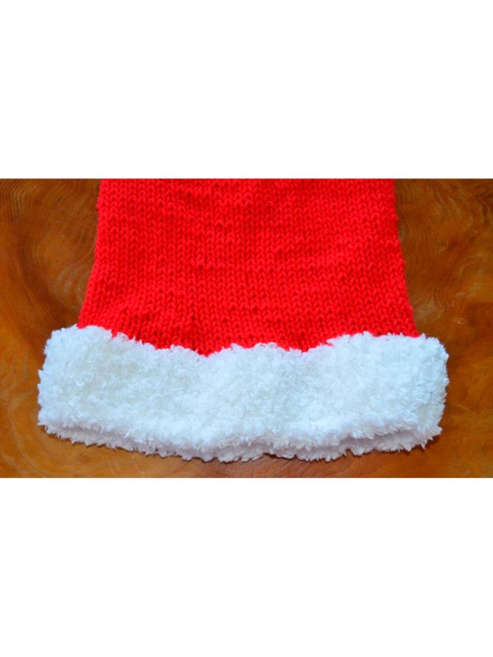 Fun Santa Hat - Hand Knit - Picture 2 of 3